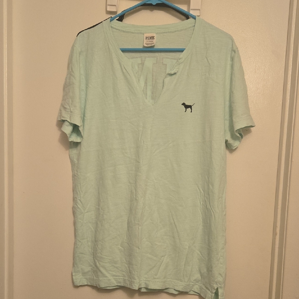 PINK Victoria's Secret Light Green Tee